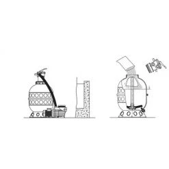 Filtre à Sable Seul Hayward Pro Series Hi Top - 14 M³/h -HAYW ARD Soldes 63725567 4