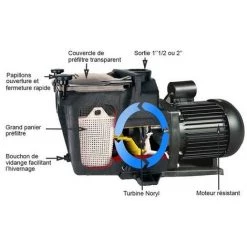 Pompe De Filtration Piscine Super Pump Hayward 1,5 Cv Mono 18 M³/h 2" Sp2616xw221 -HAYW ARD Soldes 7723646 4